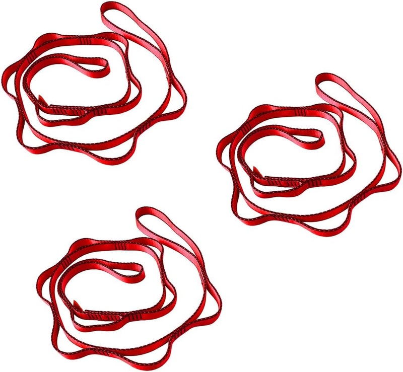 CAPARK 53 Inches Nylon Daisy Chains Rope Climbing Lanyard Straps Looped Strong Slings 23 kN Aerial Yoga Webbing - Image 1
